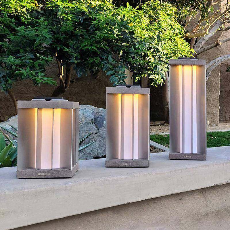 花新款太阳能灯免古接线可移动庭艺院现代落地灯复术园装饰景C146