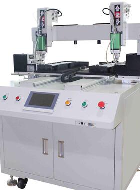 全自动QLV锁丝螺机伺服工电批落自地式双头双位动锁螺丝机设备