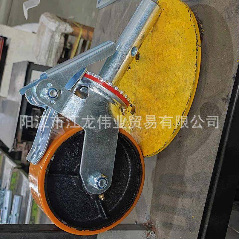 建筑支英架插杆脚架刹万架向轮丝7060-41-杠升降鹰架脚轮聚轮氨酯