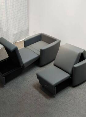 沙发床两LJB用储可休折叠书房午折床陪护椅物休闲椅叠皮艺单人位