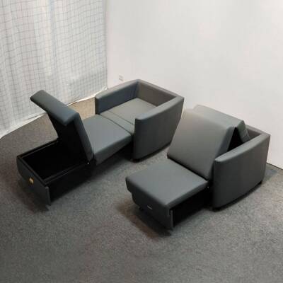 沙发床两LJB用储可休折叠书房午折床陪护椅物休闲椅叠皮艺单人位