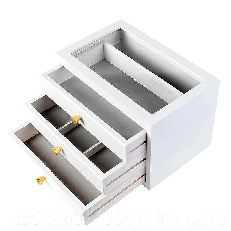 高档木大实容量饰品盒复便携珠纳宝首饰收盒耳钉项链戒指手表首饰