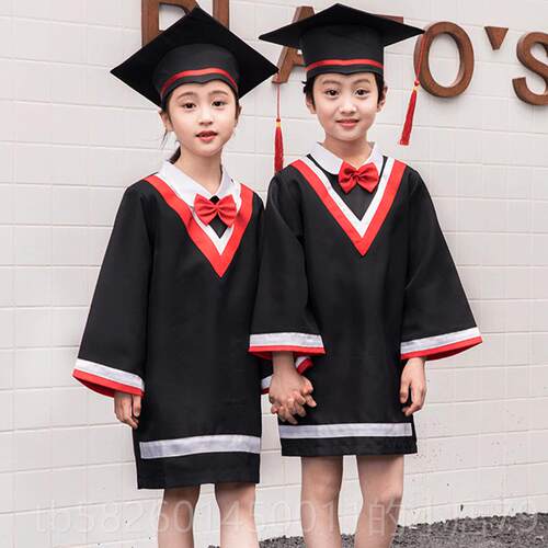 高档2024新款士幼儿园照博服毕业礼服学士服儿毕业服装小学生童演
