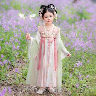 高档汉服女童洋装儿童新中式风唐装女宝古风国超仙宝公襦裙春主秋