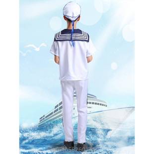 高档兵娃娃儿童小军演园出服表装水手服男女校运海动会水兵少儿合