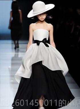 高档女童礼服绝美小主持人端儿生童日主裙高模特公走秀钢琴演奏演