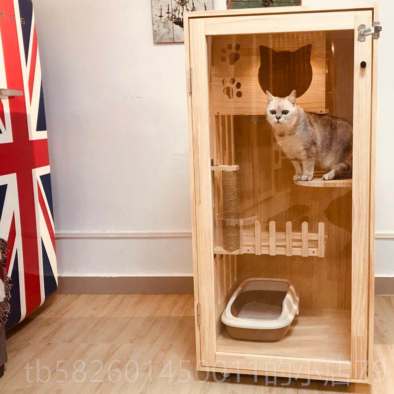 高档猫咪别墅层猫别实墅木猫房子猫猫柜笼子豪华双三层猫窝猫爬架