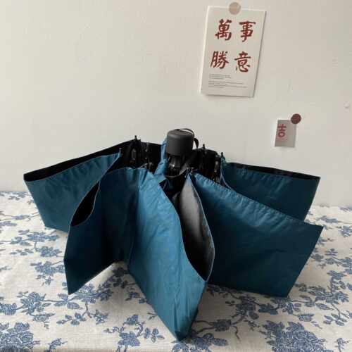 高档msho温柔八股携小巧防阳紫外线防晒遮迷你伞手动灰五折袖珍便