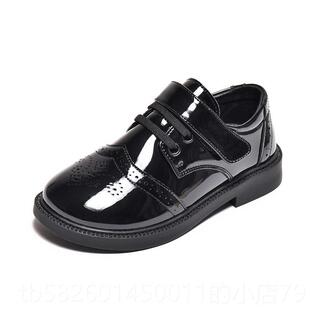 高档童女童黑色皮鞋演出鞋演鞋公主鞋小皮鞋儿童表学单鞋生校鞋大