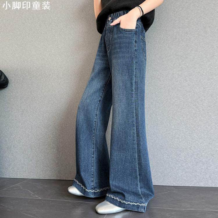 2025春秋新款儿童微喇阔腿裤