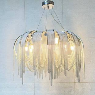 意大利设计18740师感长方形餐艺厅灯现代客厅酒吧前台后工流苏术