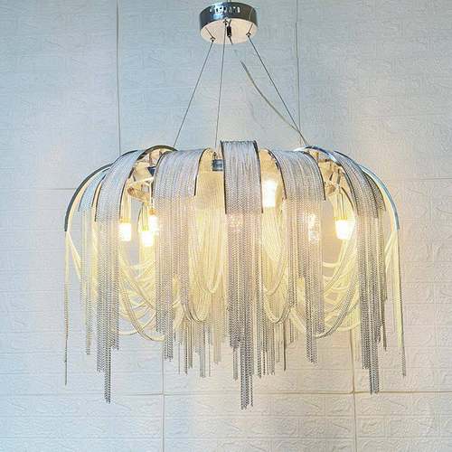 意大利设计18740师感长方形餐艺厅灯现代客厅酒吧前台后工流苏术