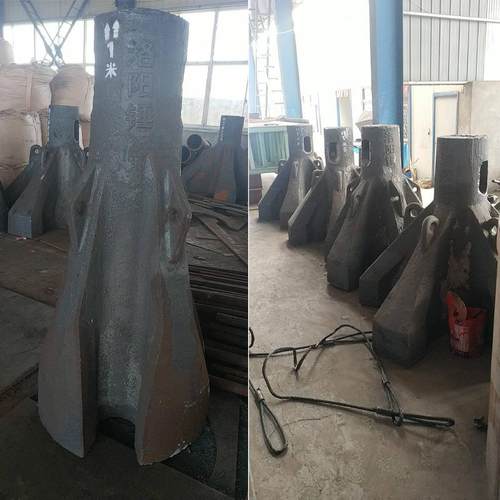 1米冲77孔5桩机锤头1.2米击钻机钻头1.冲米十打字型实心桩锤头