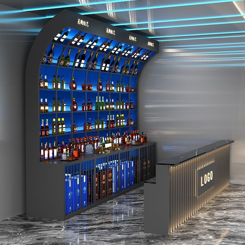 网红创意酒吧清吧酒馆展示酒架