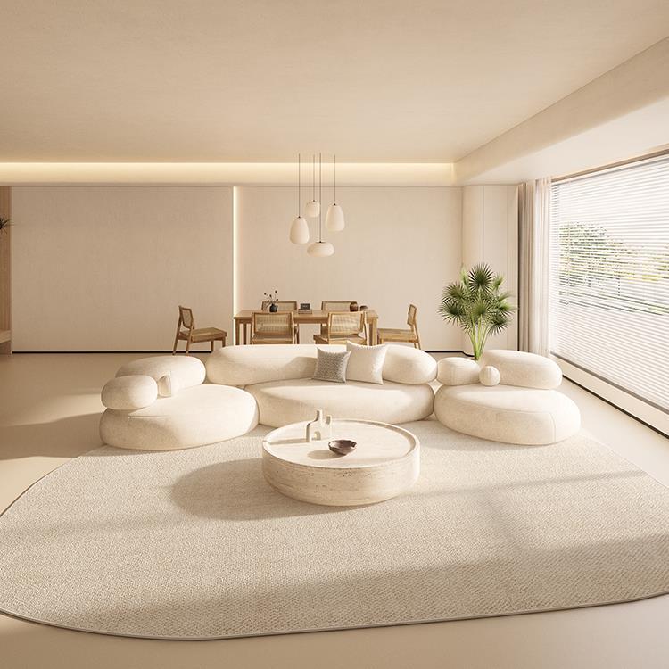 奶F97HMJS9油风款规则地毯不客厅204新地垫免洗可擦极简风异2形沙