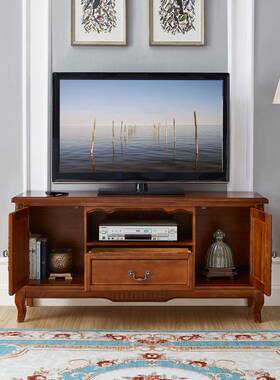 A9L美式全实木电视小柜卧柜室高款储物地简欧约式影视柜R-2019B大
