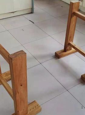 桌腿CNC实木子老榆木桌架茶脚大板台支架形原木承台重好配套方桌