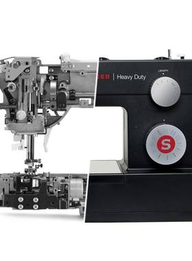 衣胜家缝纫机HD432磨砂黑家用多功能吃厚大率920电动锁边锁4扣功