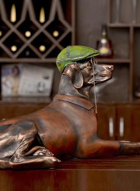 美式乡村风w8000-31格狗饰狗摆件家居装品摄影道具板样房装软修摆