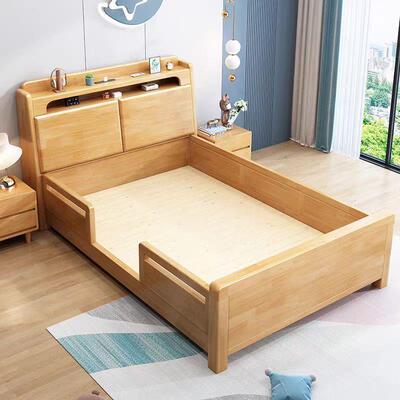 木带护栏儿童床1.护0男孩女孩米童床1.2米单人床家实用QJJ小户型