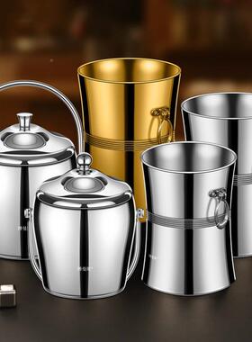 不啤锈钢冰whA77629桶商用红酒冰镇存桶香槟酒桶放酒吧VKT双耳冰