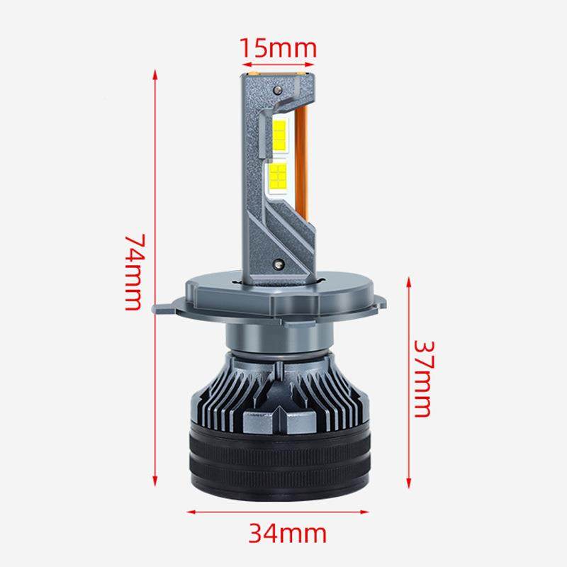 汽车光大灯4双光透镜亮改装超聚双直射远近一体前照H1/H3/H4灯led