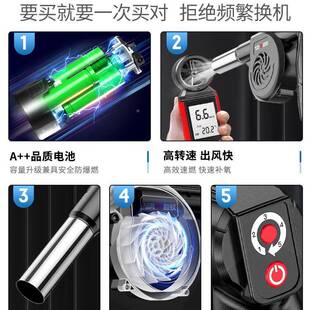 烧烤鼓风机手锂电火充电户外吹风机持型电73774动无线小木炭生手