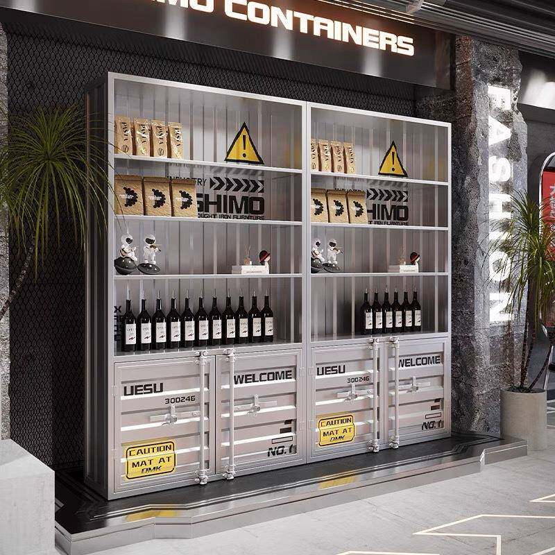 铁艺酒酒柜示展架陈列柜架餐架厅饭店置物酒吧创意商用红CWS酒展