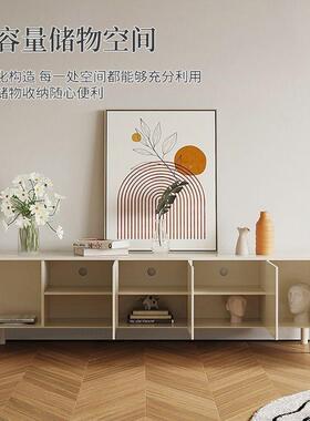 轻奢奶油柜风电视现简约电视法式客柜SVL代厅卧室地柜新款收纳电