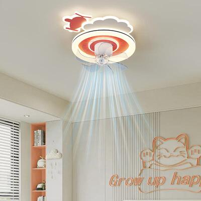 2025款风扇新卧室灯房吸顶灯简约现代奶间无品牌/油风风扇灯