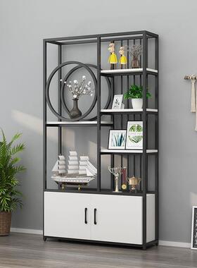 铁艺空隔断新UNG款置镂示物架玄关屏风书架办公装室饰柜落地多层