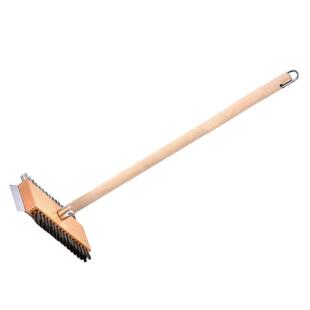 跨境货121mBB 914S原色长木柄双源头巨烤刷子c炉烧烤清洁刷钢丝烤