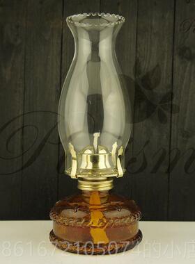 高档台包邮0cm复古怀旧玻璃新居婚庆3子孙灯佛灯长灯装饰明煤油灯