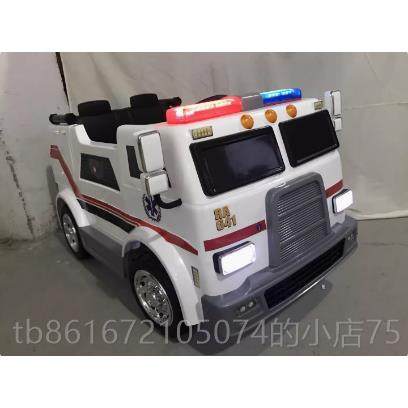 高档双人超儿童电动车广四轮遥控消防大救火车可坐电场出租大型动
