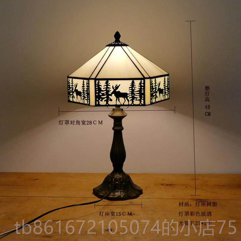 高档中海欧床式现代简约卧室手工纯头灯客厅咖啡厅创地意时尚按钮