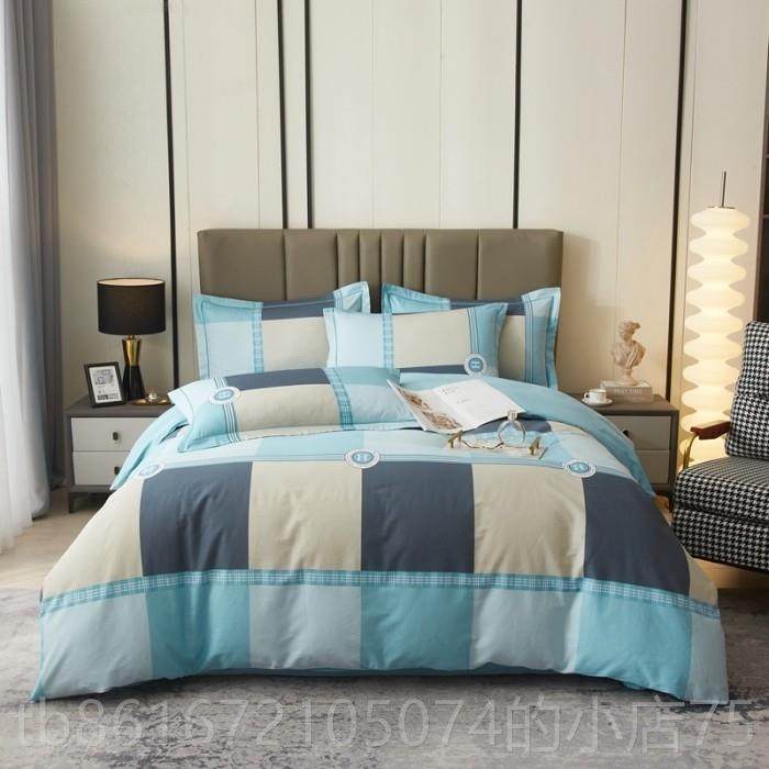 高档纯全棉纹套英伦风四件套条格欧美被床床笠1.8米斜1.5m2品秋冬,床上用品,床品套件/四件套/多件套,淘宝优惠券,粉丝福利购,淘宝优惠卷
