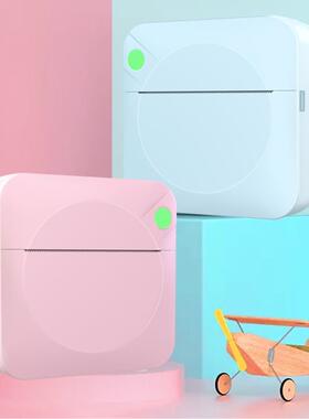 便携式条码迷你学C17蓝色生错题口袋C1机7打印标形签照片不干热胶