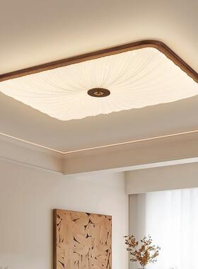 新中式吸顶灯胡桃木超用薄客中式厅大厅主灯极简家82011全灯屋灯
