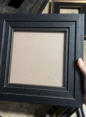 线宽5.5c黑色阶梯简约实木m画相框镜框tj#sd%lz装框裱