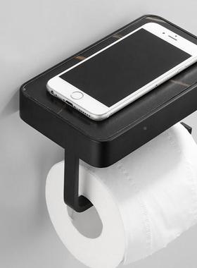 卫生YJX-6341间纸巾盒架浴室孔理石手机置物免打厕纸盒挂壁式卷纸