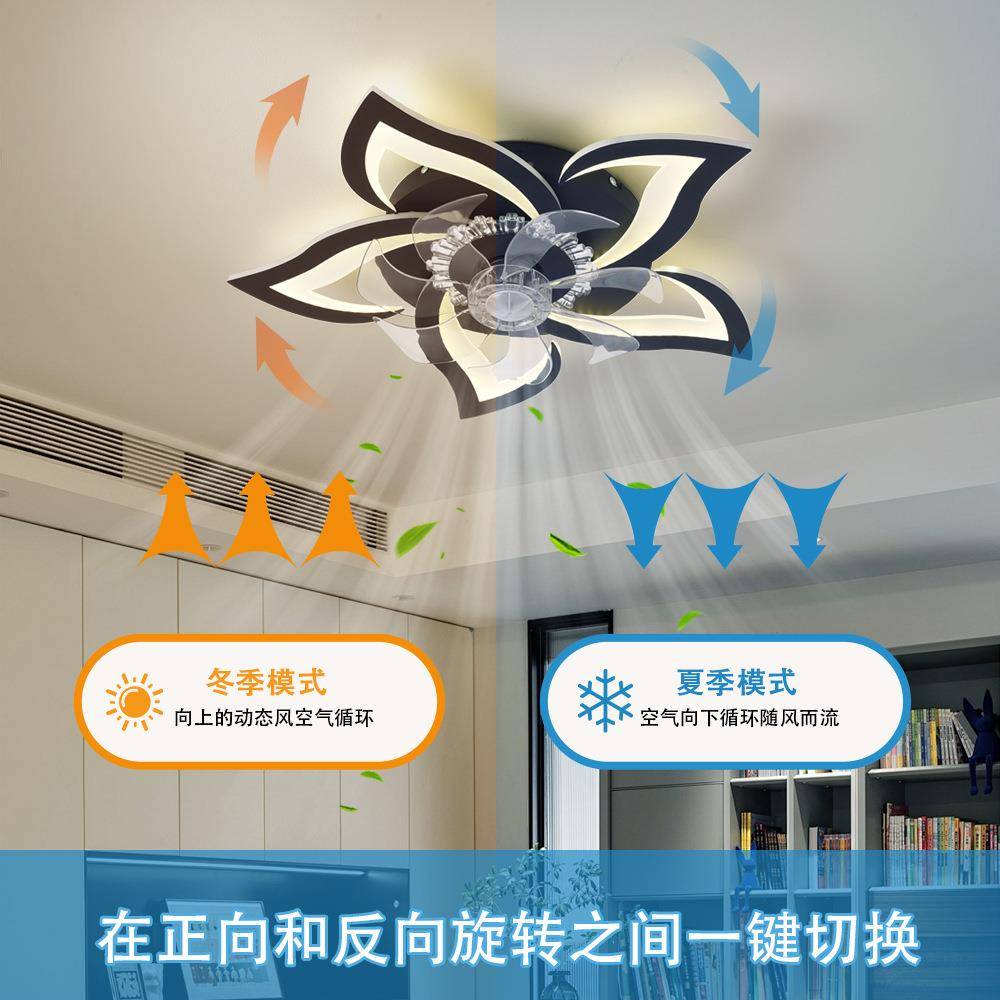 款花瓣吸顶446灯风扇灯厅风新扇灯吊扇灯客厅餐卧室书房具灯具