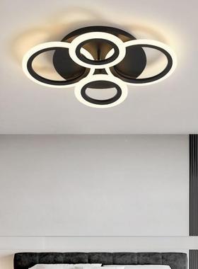 卧室灯用吸顶简约现代吸灯圆极简家房61411间灯轻奢创意环大气客