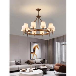 美式 1699房意布 e吊灯复古田园铁艺吊灯创大气ld客厅室卧餐厅书QH