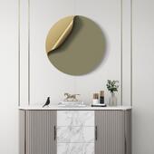 饰壁挂形墙面装 饰挂件客床厅现代挂简约餐厅头墙上圆带铁艺AL9006