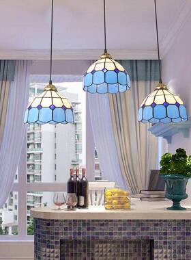 海风格蓝色简约温馨ND-D0301客厅卧室书房餐地厅灯儿童璃房灯玻3