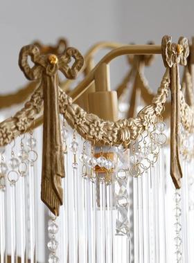 法式全铜复水晶27811灯美式欧式奢华大气室别墅客厅古餐厅卧吊灯