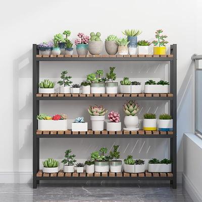 架置物架多层阳台2落花地式客厅台多肉22222花盆铁艺实窗木室内20