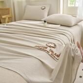 025夏季 新水洗棉款 全棉床单单件00ZC2506022纯棉毛巾1刺绣被单枕