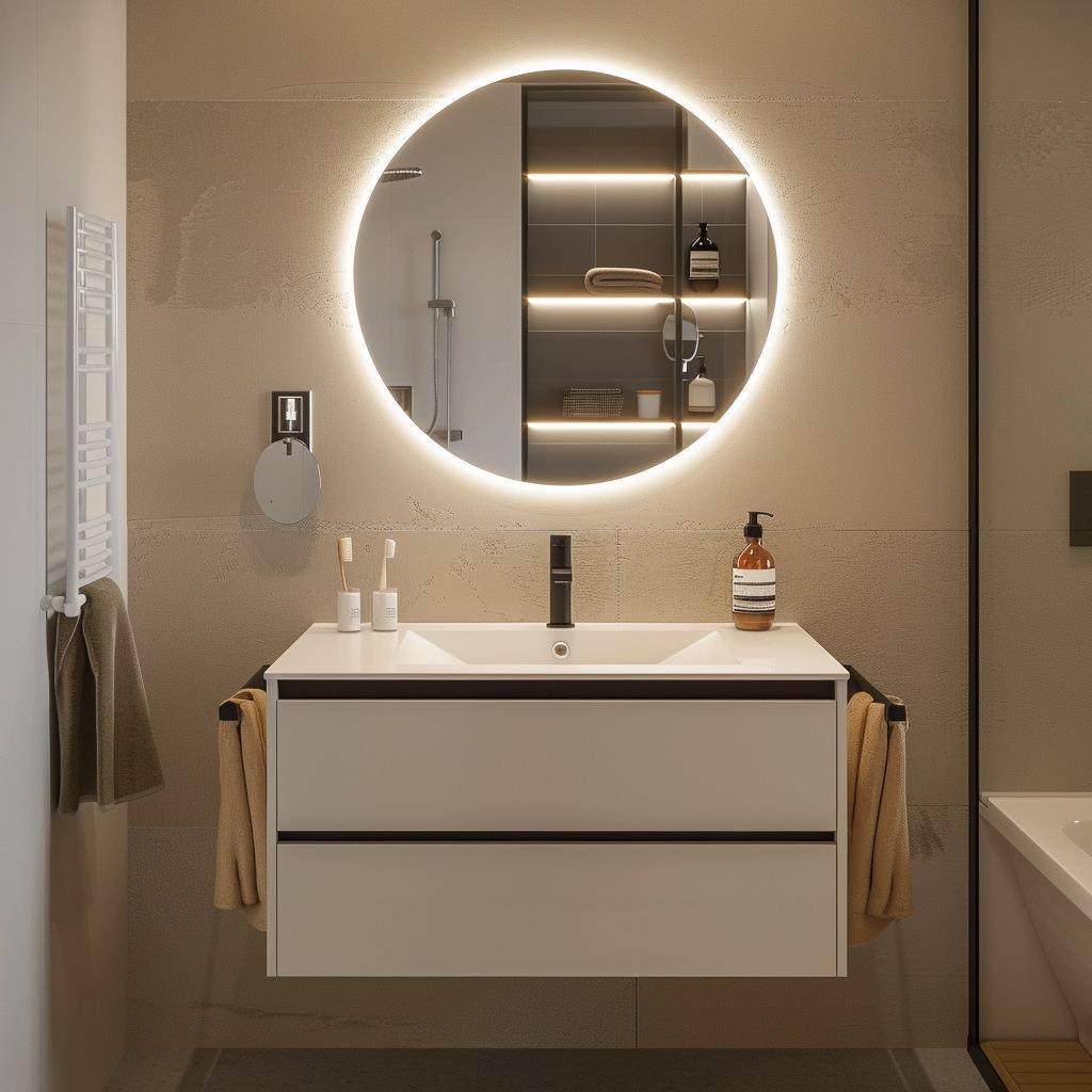 挂墙式实木浴室柜组合卫生间洗手台一体式陶瓷盆无缝岔智能镜浴柜,模玩/动漫/周边/娃圈三坑/桌游,模型制作工具/辅料耗材,淘宝优惠券,粉丝福利购,淘宝优惠卷