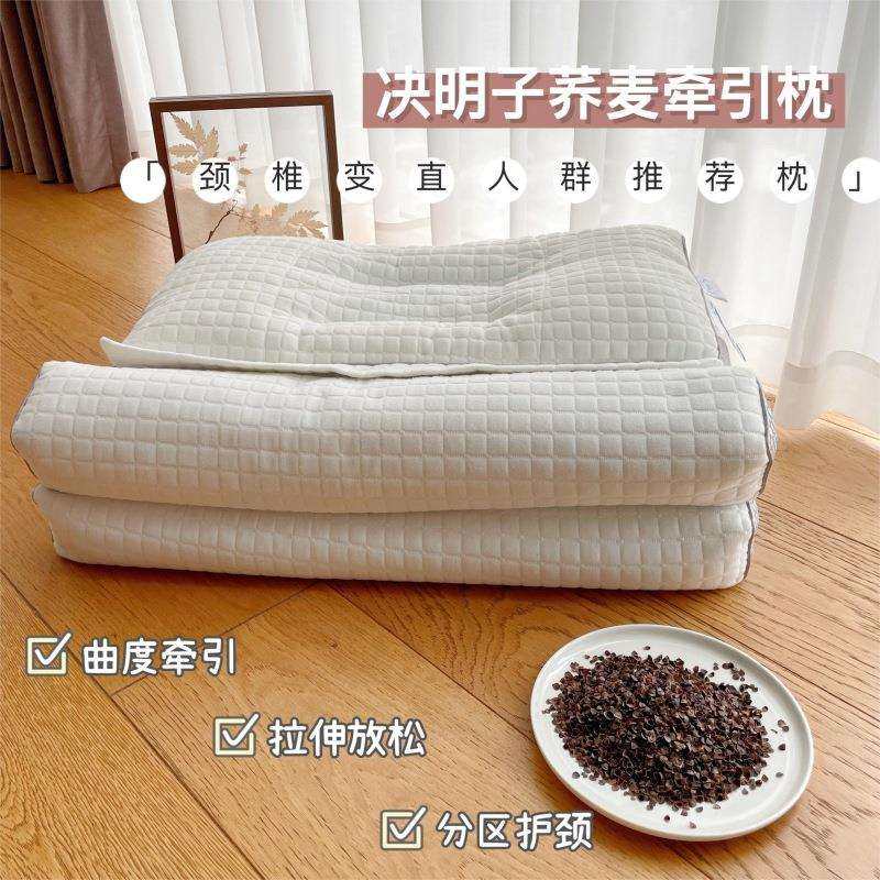 荞麦壳决明子枕头枕芯苦荞硬枕一只装可拆卸成人枕单人分区护颈椎